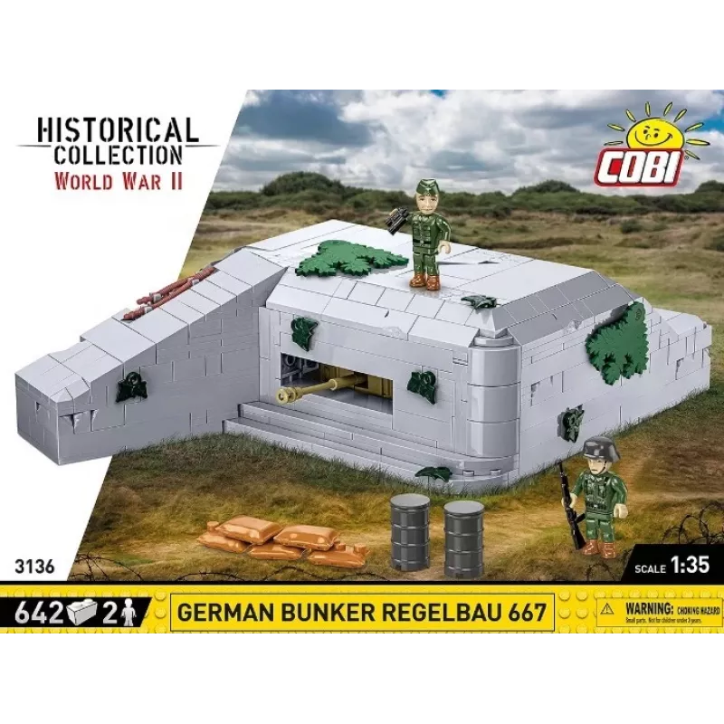 Construction Set Cobi German Bunker Regelbau 667/642 model COBI-3136 – detailed brick kit