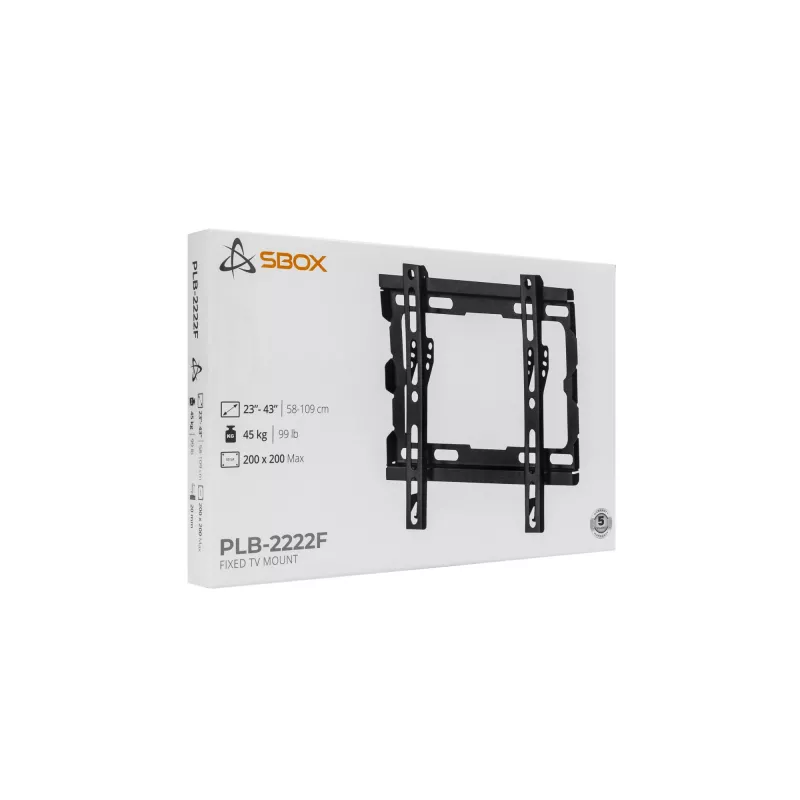 SBOX PLB-2222F-2 TV wall mount bracket for 23–43 kg, 200x200 VESA