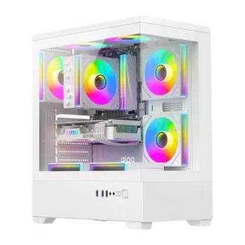 Computer case DarkFlash C365 (white) with 5 fans