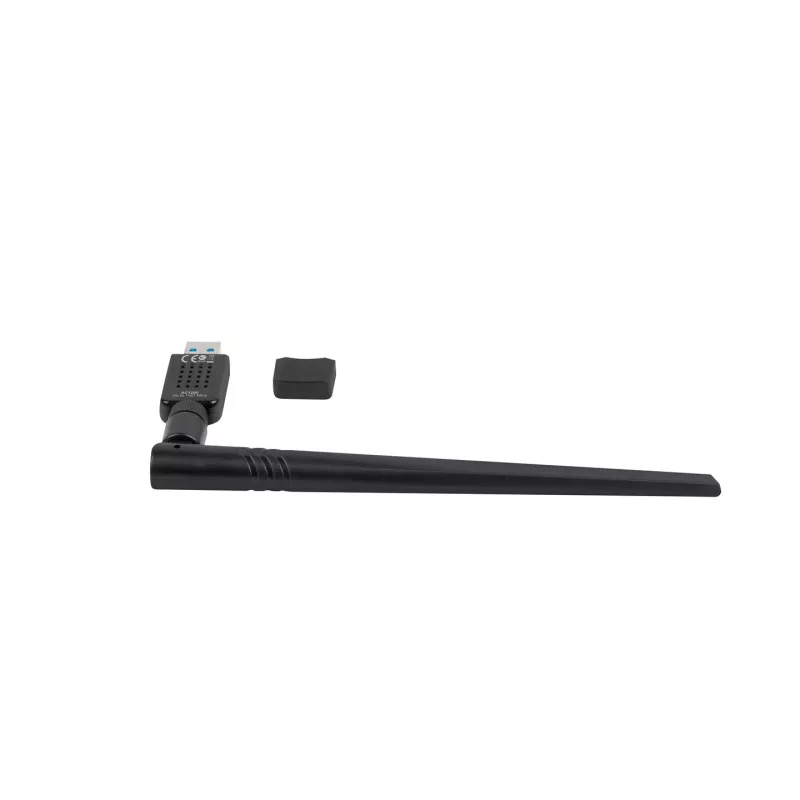 Internal WLAN card LANBERG NC-1200-WIE — Dual-band USB WLAN adapter, RTL8812BU, up to 1200 Mbit/s, external 2x2 antennas (5 dBi), black