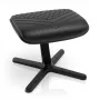 Footrest noblechairs NBL-FR-RL-BLK — black, genuine leather, aluminium frame, 490×400×450 mm, tilt 0–45°