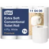 Toilet paper Tork Premium Extra Soft Conventional T4 — 4-layer rolls 9.7 cm x 19.1 m, pack of 6