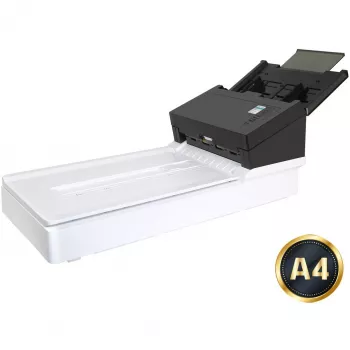 Avision ADF scanner AD360GF — A4 ADF, 600 x 1200 DPI, 100-sheet feeder, CIS, duplex, LCD, white