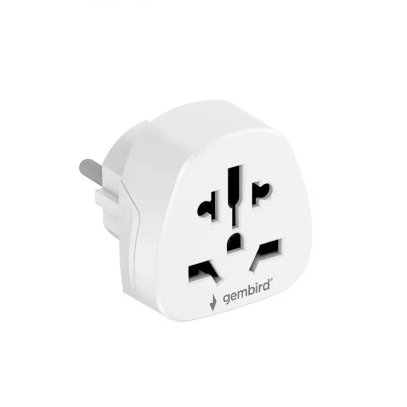 Travel plug adapter GEMBIRD A-AC-EUMINTF — World to EU, 15A