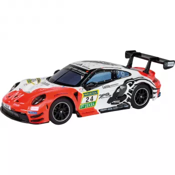 Slot Car CARRERA HYBRID Porsche 911 GT3 R “Lionspeed GP, No.24” – scale hybrid racing model
