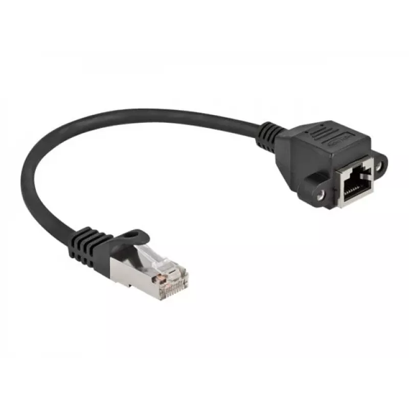 Network Extension Cable DeLOCK Cat.6A 25 cm Black