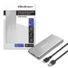 Aluminum enclosure QOLTEC 51833 for M.2 SSD, SATA to USB 3.0, supports up to 2TB