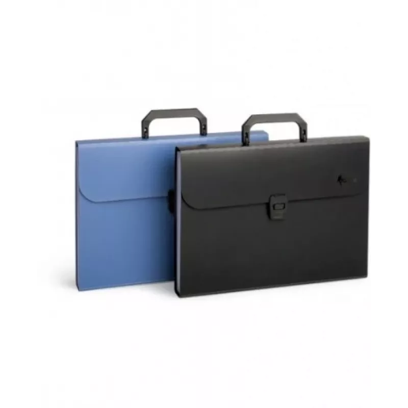 Folder-portfolio, file folder Forpus, A4, black, 12 + 1 compartments 0822-005