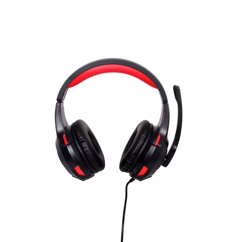 Wired gaming headset GEMBIRD GHS-U-5.1-01 — over-ear, 5.1 support, 20–20,000 Hz, 2 m cable, red/black