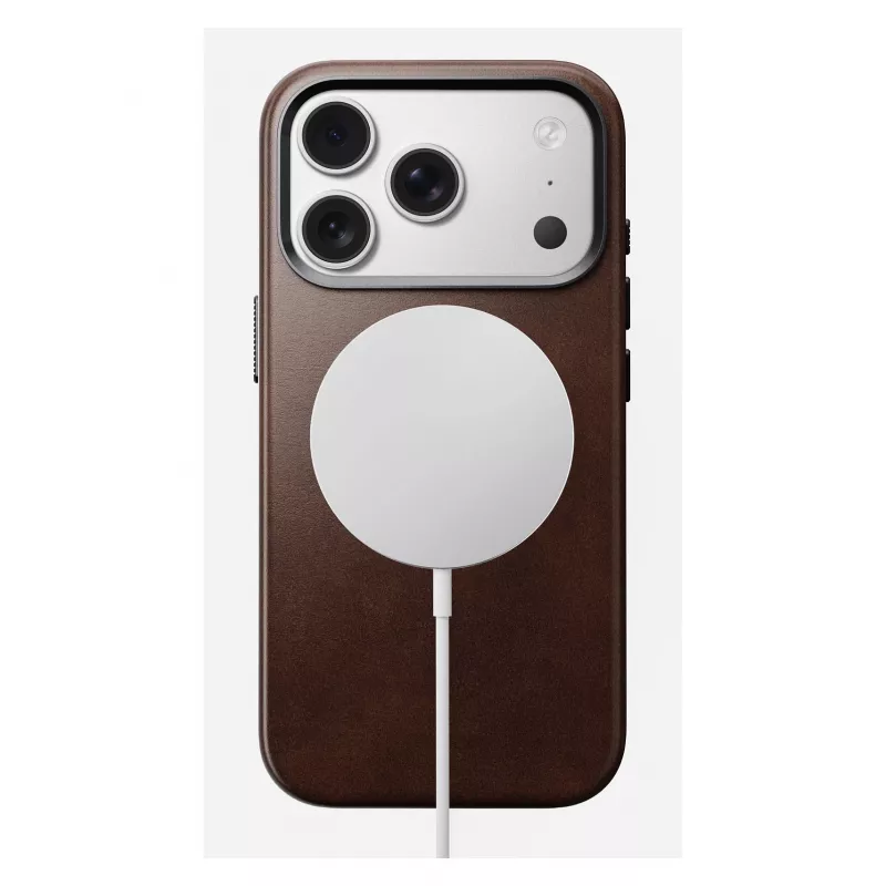 Mobile phone cover Nomad Traditional Leather Case for iPhone 17 Pro, leather microfibre, fits 6.3 inch (16 cm), brown