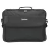 Manhattan Cambridge Laptop Bag 17.3 inch, Clamshell Design, Black, LOW COST, Accessories Pocket, Document Compartment on Back, Shoulder Strap (removable), Equivalent to Targus CN418EU, Notebook Case, Three Year Warranty