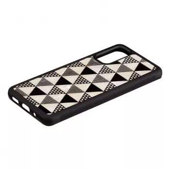 Protective phone case iKins for Samsung Galaxy S20 — pyramid texture, black