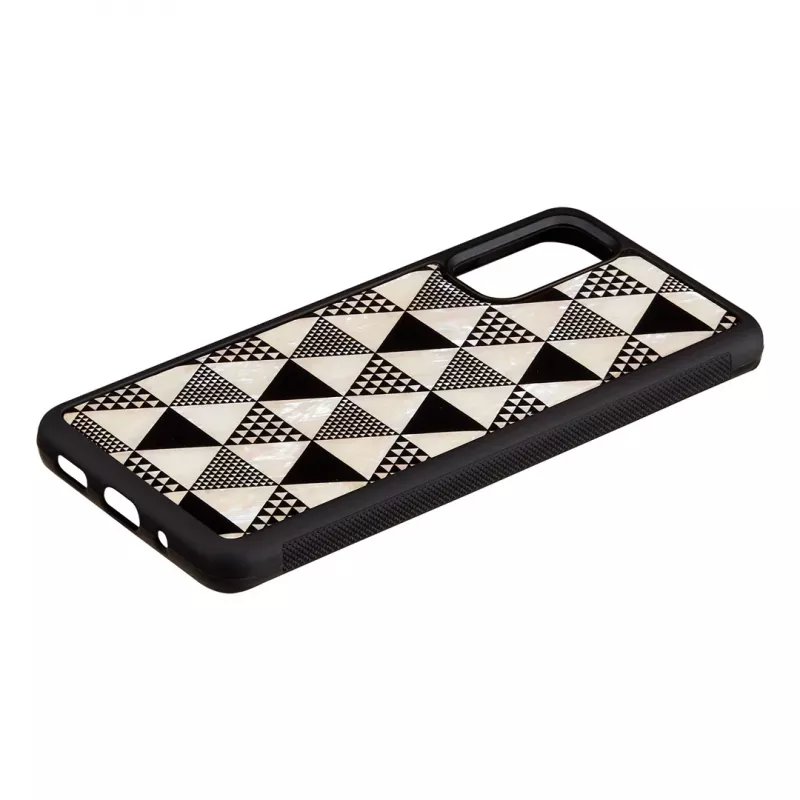 Protective phone case iKins for Samsung Galaxy S20 — pyramid texture, black