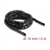 DeLOCK Spiral Hose flexible 2 m x 14 mm black Polyethylene