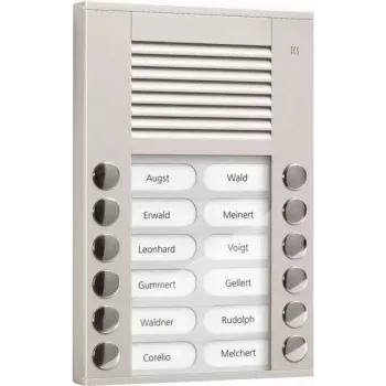 Audio front-door station PES12-EN04 12-button 2-row surface-mounted silver (PES12-EN04)