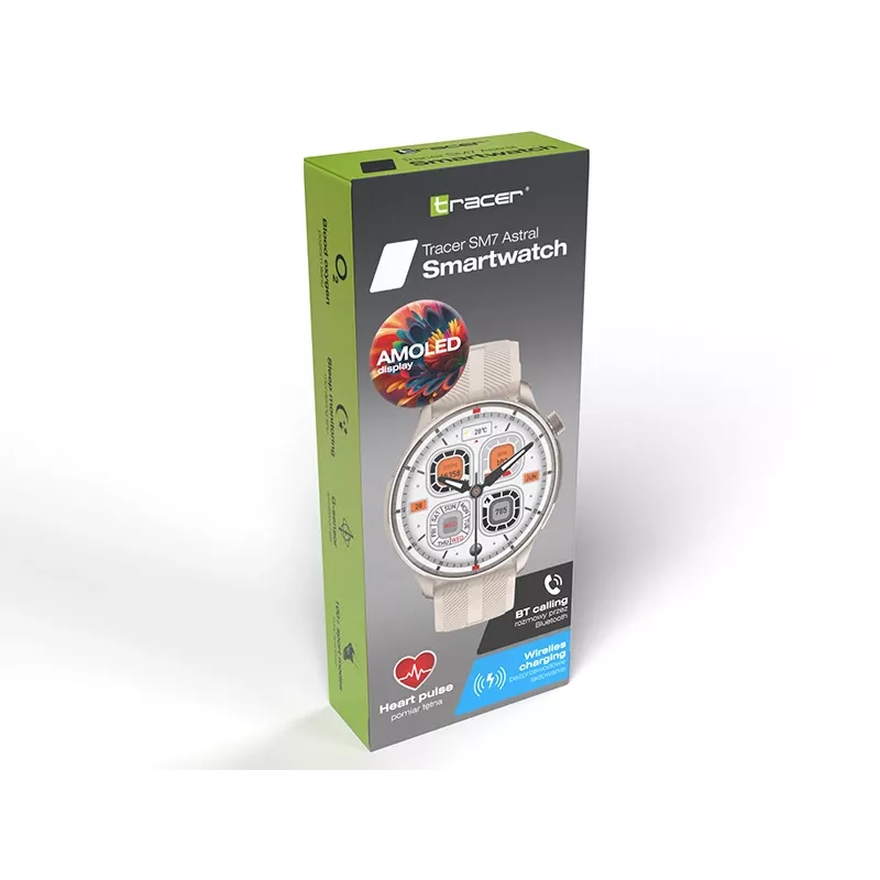 Smartwatch TRACER SM7 Astral Starlight — Bluetooth, Heart Rate Monitor