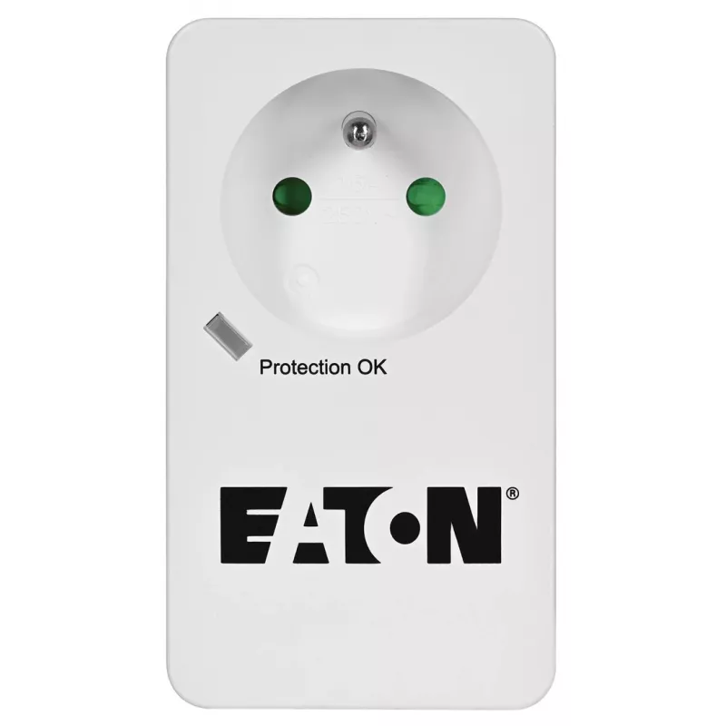Surge protection box Eaton Protection Box 1 FR — 1 Type E outlet, 220–250 V, 16 A, 4000 W, black, compact