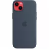 Silicone Case Cover Apple iPhone 14 Plus MagSafe Storm Blue