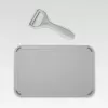 Knife/cutlery block set Maestro MR-1413-GREY — 8-piece stainless steel blades, grey handles, includes chef, bread, slicing, paring, universal knives, peeler, cutting board, paper towel holder