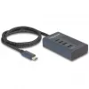 DeLOCK 64189 USB Hub Type-C 10000 Mbit/s Blue Metal