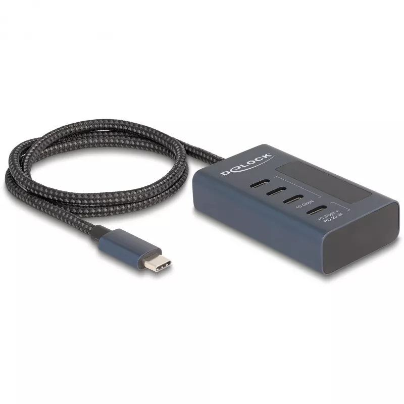 DeLOCK 64189 USB Hub Type-C 10000 Mbit/s Blue Metal