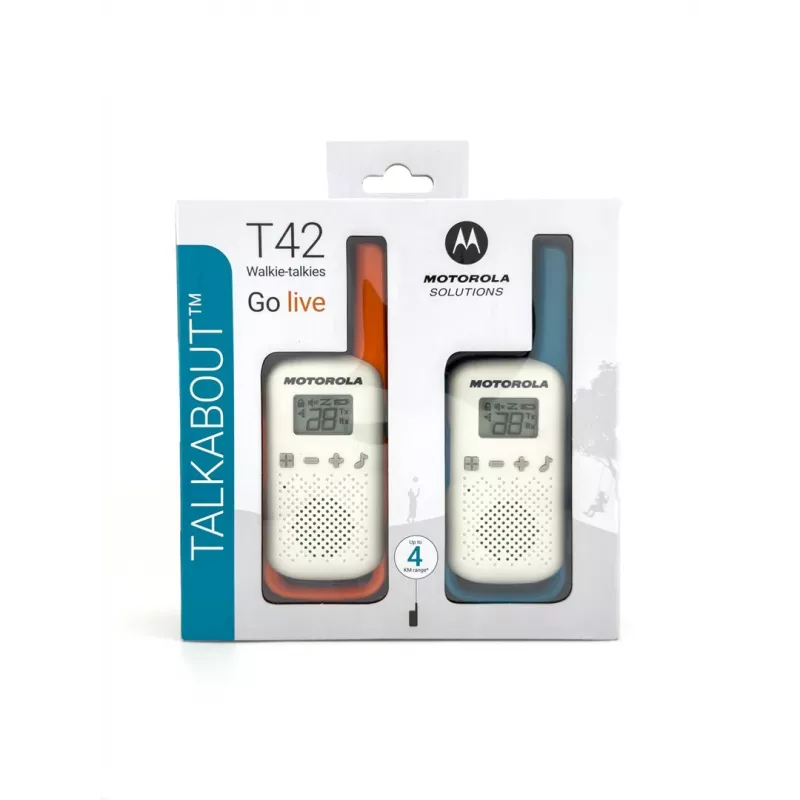 Motorola Talkabout T42 - walkie-talkie, 2-pack (orange-blue)