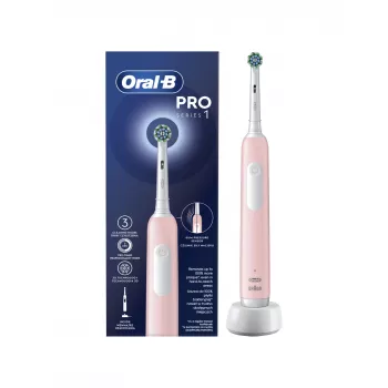 Oral-B Electric Toothbrush Pro Series 1 Cross Action For adults Rechargeable Pink Number of brush heads included 1 Number of teeth brushing modes 3