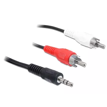 Audio cable DeLOCK 84000 1.5m 2xRCA 3.5mm Black