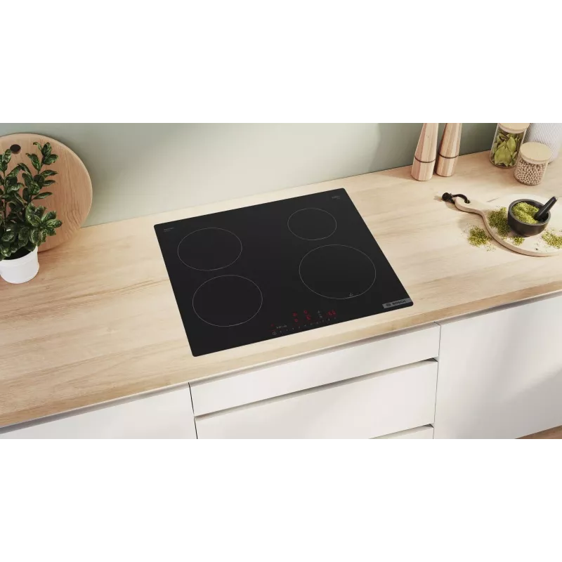 Built-In Hob Bosch PUE611HC1E, Induction, 4 Cooking Zones, PerfectFry Plus, Home Connect, Power Boost , 60cm, Black