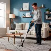 Black+Decker BXVMS602E 3-in-1 Corded Upright Vacuum Cleaner, 600 W, Bagless Cyclonic, 0.8 L, EPA Filter, 6 m Cable, Black/Blue