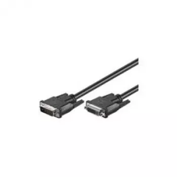 Wentronic Goobay DVI-D FullHD Extension Cable Dual Link, Black, 2 m - DVI-D-Plug Dual-Link (24+1-Pin) > DVI-D-Socket Dual-Link (24+1-Pin) (50855)