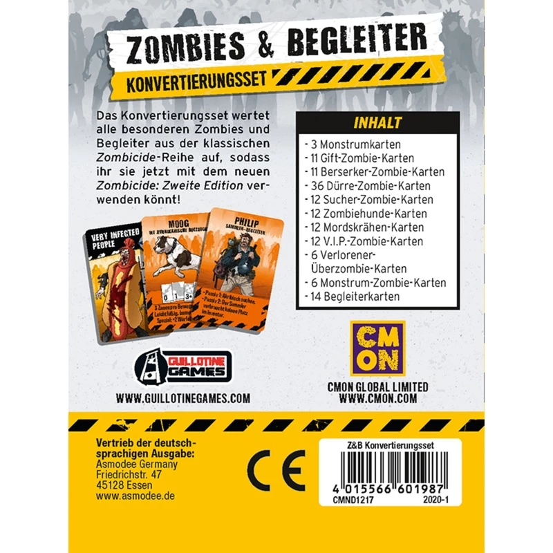 Zombicide 2. Edition - Zombies & Begleiter, Board Game Konvertierungsset