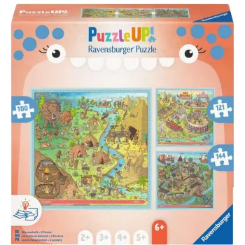 Puzzle UP Geschichte - Steinzeit, Altes Rom, Mittelalter 100, 121 and 144 Pieces