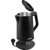 Electric kettle Gorenje K15DWBK — 1.5 L, 2200 W, black, button control, 360° base
