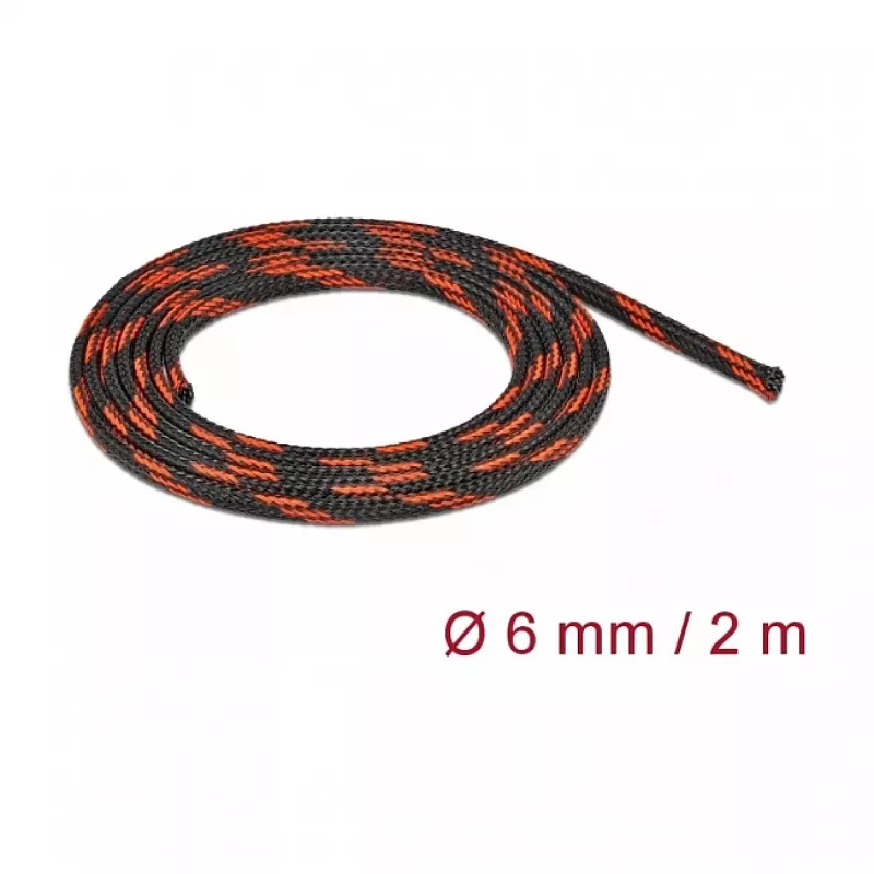 Cable sleeve DeLOCK 20738 Black Red