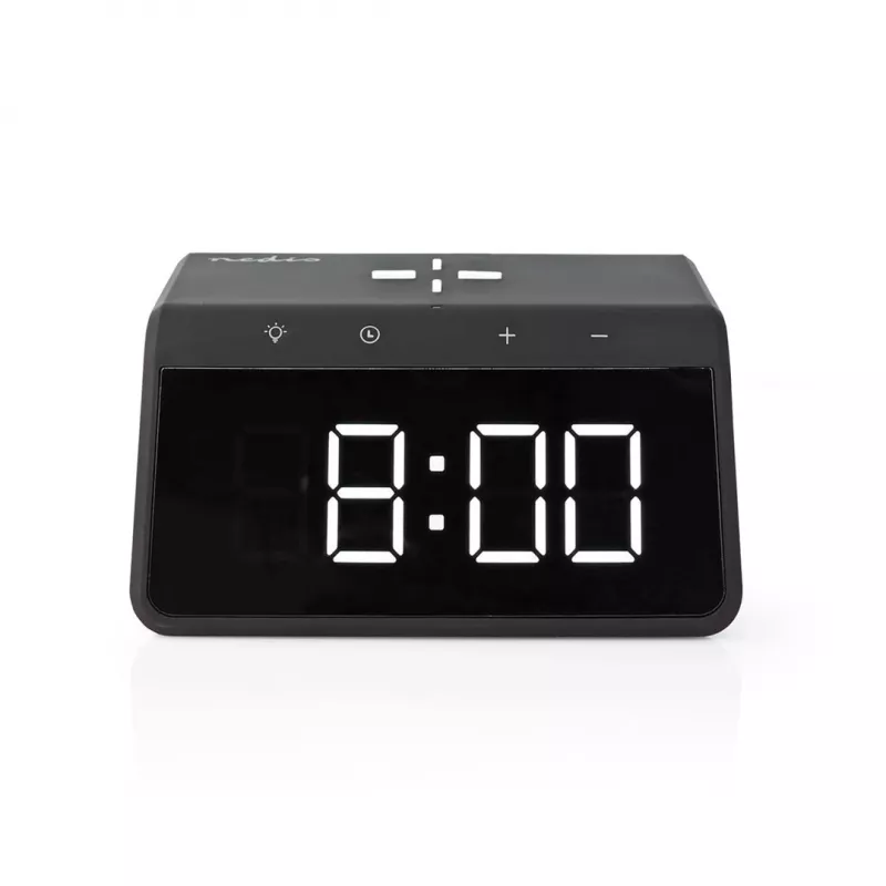 WCACQ30BK, Digital alarm clock, rectangular, black, acrylonitrile-butadiene-styrene (ABS