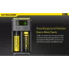Battery Charger Nitecore NEW i2 — 2‑bay charger for LiFePO4, Li‑Ion, NiMH; input 100–240V; output 9–12V; supports AAAA/C/D/AAA/AA; black