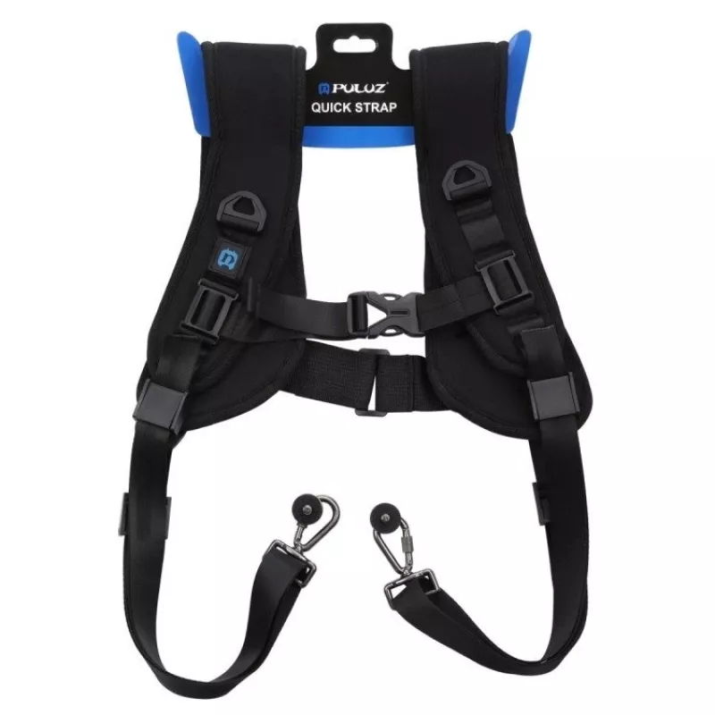 Double shoulder harness Puluz PU6002 adjustable straps for cameras, wearable chest and back mount