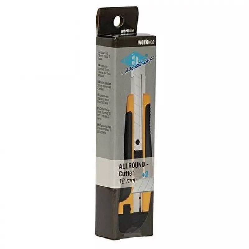 Utility knife WEDO 78 618 — snap-off blade, 40 mm cutting width, steel body, 170 mm length