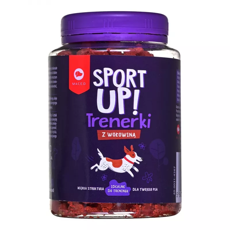 Dog training treats MACED Sport Up! Beef 300 g — beef-flavored training snacks for adult dogs