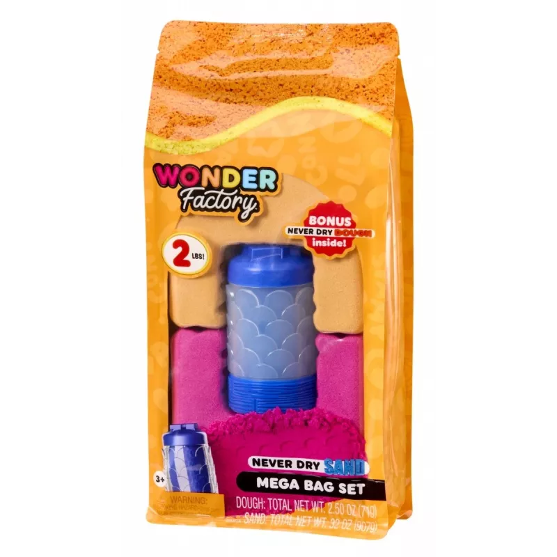 Kinetic sand Wonder Factory Never Dry Sand Bag, Orange Red