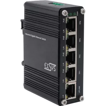 Ethernet PoE Switch Exsys EX-62020POE — Mini 5-port 5×10/100/1000Tx