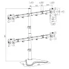 Monitor mount LogiLink BP0046 81.3 cm (32 inch) Desk Stainless steel