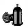 Car Charger Baseus Gain Pro Universal Black — 2× USB 2.0, 2.4 A per port, Input 12–24 V, 5 V output