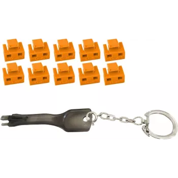 Port blocker ShiverPeaks 08-01035 RJ-45 Orange Security Key