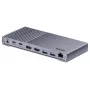 Docking station Unitek USB4 40Gb/s 14‑in‑1 — USB-C, 3× USB 10Gbps, 2× USB 5Gbps, 2× HDMI, RJ45, PD with 120W power adapter