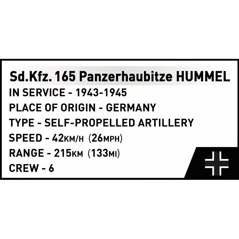 Construction set Cobi Panzehaubitze Hummel 1118 pieces model kit