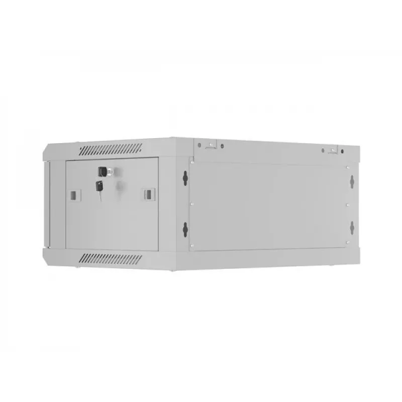 Lanberg WF01-6404-23S 19 inch 4U Wall-Mount Rack Cabinet 600x450 mm Grey Perforated Door Flat Pack