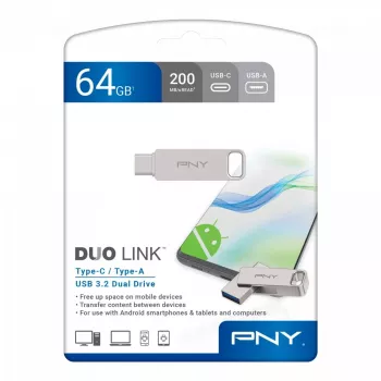 USB flash drive PNY 64 GB USB Type-A USB Type-C DUO LINK