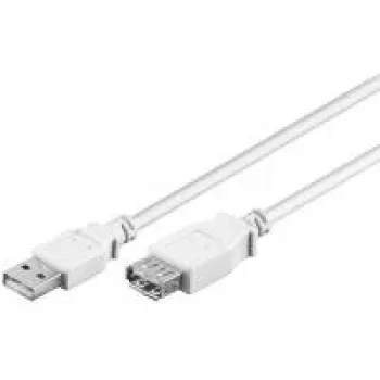 USB 2.0 A M/F Cable Goobay 96196 0.3m White